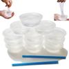 12 Pack Crystal Clear Slime Mud Putty, Creative, DIY, Great Toy for Any Favor, Gift, Birthday. Non Sticky, Stress Relief, Super Soft & Squishy Slime Toy Kit for Kids and Adults - Transparent Clear view 1