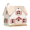 Tender Leaf Toys - Cottontail Cottage - Furnished 18.7" Tall 3 Story Countryside Wooden Doll House with 24 Pcs Accessories - Encourage Creative and Imaginative Fun Play for Children - Age 3+ view 1