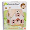 Tender Leaf Toys - Cottontail Cottage - Furnished 18.7" Tall 3 Story Countryside Wooden Doll House with 24 Pcs Accessories - Encourage Creative and Imaginative Fun Play for Children - Age 3+ view 2