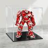 LANSCOERY Acrylic Display Case, 8x8x8 in Clear Display Box with 2mm Panels, Black Base, LED String Light Accessory for Action Figures and Building Block Models view 1