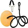 Topwon Wood Round Swing Outdoor Disc Tree Swing Outdoors High Strength Load-Bearing Wooden disc Swing Round Swing Swing Seat with Adjustable view 1