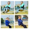 Topwon Wood Round Swing Outdoor Disc Tree Swing Outdoors High Strength Load-Bearing Wooden disc Swing Round Swing Swing Seat with Adjustable view 3
