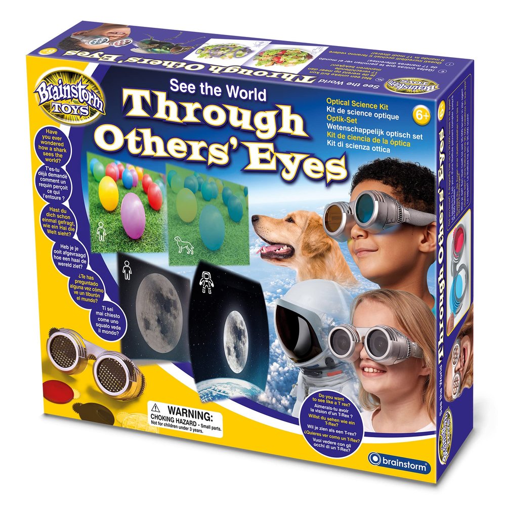 Brainstorm: See The World Through Others' Eyes - Optical Science Kit, 22 Mix & Match Lenses, Educational Leaflet, STEM Learning, Multi-Lingual, Kid 6+