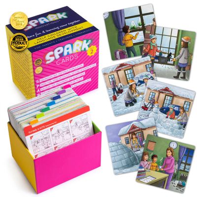 Spark Cards Sequence Cards for Storytelling and Picture Interpretation Speech Therapy Game, Special Education Materials, Sentence Building, Problem Solving, Improve Language Skills
