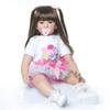 TERABITHIA 24inch 60cm Big Size Soft Vinyl Reborn Toddler Princess Girl Doll Rainbow Dress Cuddly Cloth Body Newborn Dolls That Look Realistic Child Holiday Birthday Gift view 2