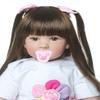 TERABITHIA 24inch 60cm Big Size Soft Vinyl Reborn Toddler Princess Girl Doll Rainbow Dress Cuddly Cloth Body Newborn Dolls That Look Realistic Child Holiday Birthday Gift view 4