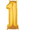 Anagram 53" Jumbo Number 1 Gold Foil Balloon, Multicolor view 1