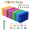Veatree 150 Pcs Magnetic Building Sticks Blocks, 3D Non-Toxic Educational STEM Toys for Kids and Adults, Includes Storage Bag view 3