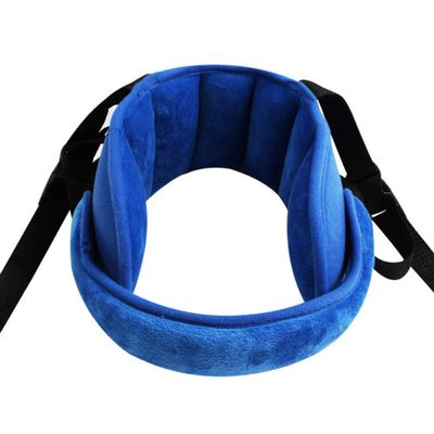 Adjustable Toddler Car Seat Head Support Band, Carseat Straps Cover, Safety Car Seat Neck Relief, Infants and Baby Head Support,Blue