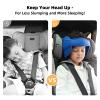 Adjustable Toddler Car Seat Head Support Band, Carseat Straps Cover, Safety Car Seat Neck Relief, Infants and Baby Head Support,Blue view 2