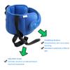 Adjustable Toddler Car Seat Head Support Band, Carseat Straps Cover, Safety Car Seat Neck Relief, Infants and Baby Head Support,Blue view 3