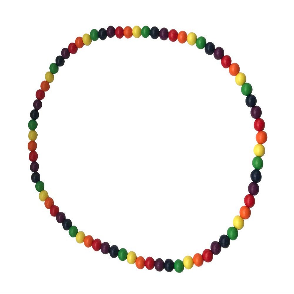 25 PackRainbow Beaded Necklaces - 21" Inch Rainbow Beads Necklace for Gay Pride, Lesbian Pride, Transgender Pride, LGBTQ Awareness, Pride Parades amd LGBTQ Marches