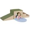 Factory Direct Partners 10408-ET SoftScape Single Tunnel Play Foam Climber Plus, Beginner Toddler Soft Structure for Active Playtime (5-Piece Set) - Earthtone view 1