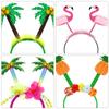 JOVITEC 4 Pcs Hawaiian Party Headband Felt Luau Head Boppers Palm Tree Flamingo Pineapple Hats for Tropical Themed Celebrations Summer Favors Supplies view 3