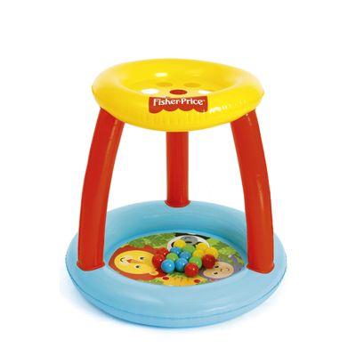 Bestway 93541 Fisher Price Inflatable Island with 15 Play Balls, 89 x 84 cm, Colourful