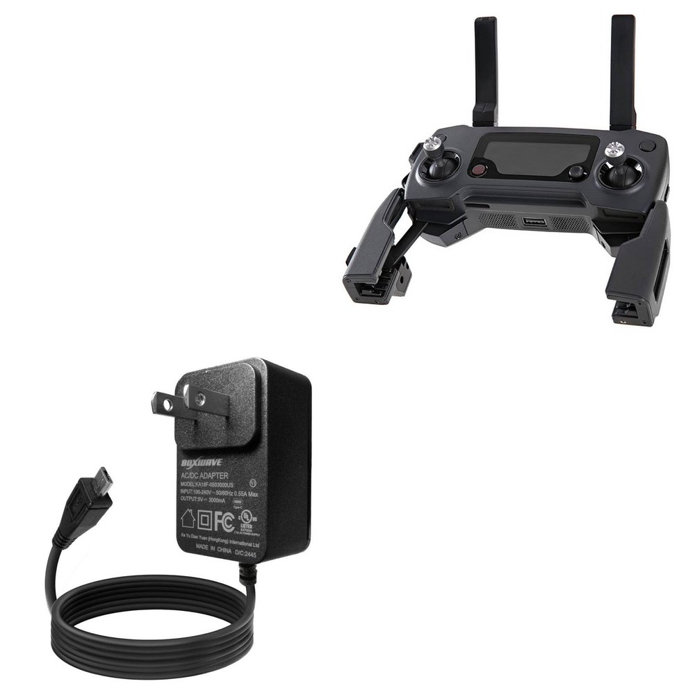 BoxWave Charger Compatible with DJI Mavic Pro Remote Controller - Wall Charger Direct (15W), Rapid Charge Your Device with Built-in 3ft Cable