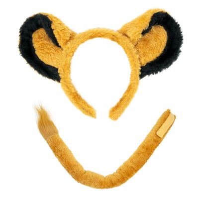 Squirrel Products Lion Headband Ears and Tail Costume Accessory Set - Fits Adults and Kids