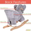 JOON Olli Ride-On Rocking Horse Elephant with Polkadot Scarf, Great for Childhood Development, Soft Materials Wooden Construction, Fun Musical Sounds, for Boys or Girls 1-3 Years Old, Gray-White view 3