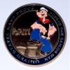Navy Proud Popeye Sailor Colorized Challenge Art Coin view 1