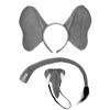Elephant Headband Ears, Tail, and Trunk Costume Accessory Set - Fits Adults and Kids view 1