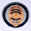 Thin Blue Line Police Officer Colorized Challenge Art Coin view 1