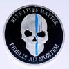 NYPD New York Police Officer Mourning Band Colorized Challenge Art Coin view 2