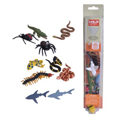 Wild Republic Nature Tube Australias Deadliest, Ten Species of Dangerous Australian Animals, Gift for Kids, Great for Interactive Play