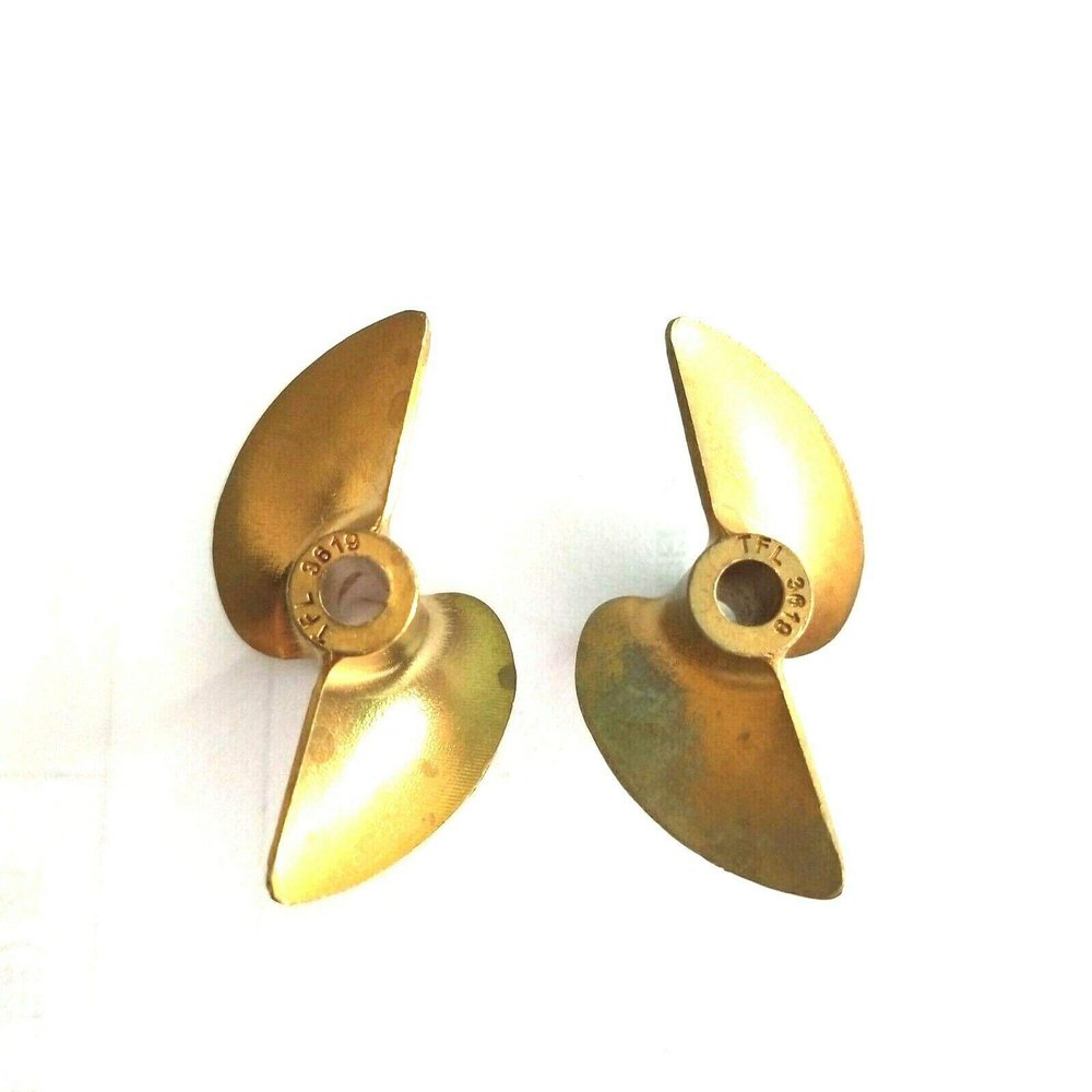 PerfectPlaza Propellers 1Pair Brass 3619 Left & Right Propeller Dia 36mm P1.9 for 4mm Shaft RC Boat