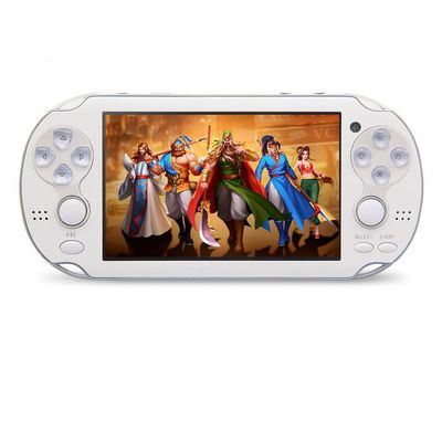 CZT Handheld Game Console - 4.3 inch Double Joystick, 8GB, 2200 Retro Games, Arcade, Multiple Emulator, Mini Portable Game Player, MP3/4, TV Out - Gifts for Children/Men (White)