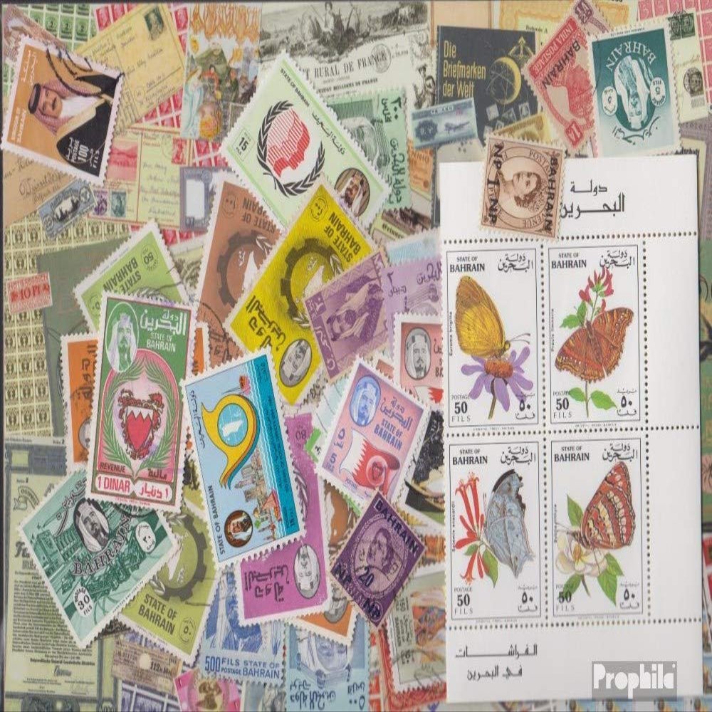 Bahrain 100 Various Stamps (Stamps for Collectors)