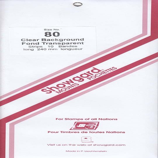 Showgard Strip Style Clear Stamp Mounts Size 80