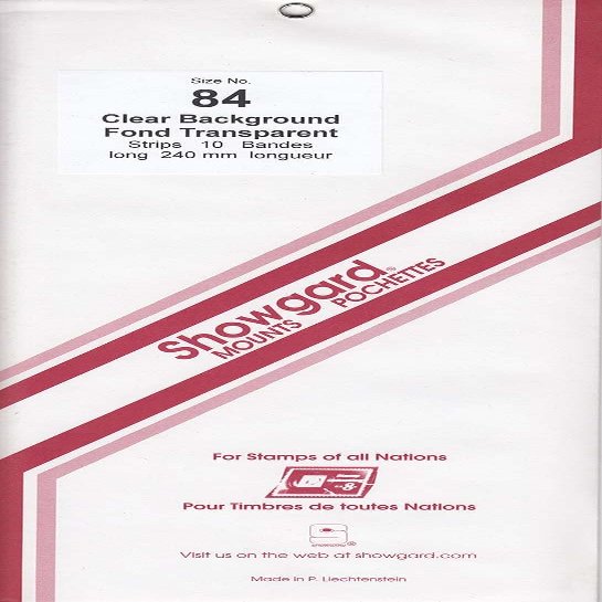 Showgard Strip Style Clear Stamp Mounts Size 84