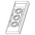 00-3823, Three Button Replacement Cover for 4023 Super-Safeway Button Pendant Enclosure