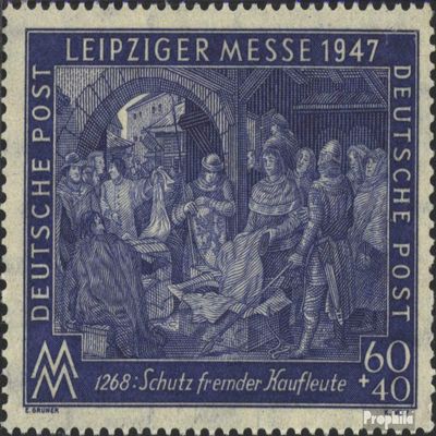 Allied cast.-Community.Issue. 942I A, linienzhnung 13 unmounted Mint/Never hinged ** MNH 1947 Leipzig Fair (Stamps for Collectors)