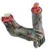 4pcs Halloween Bloody Decoration Haunted House Scary Fake Bloody Broken Severed Hands and Foot Body Prank Party Props view 3