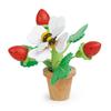 Tender Leaf Toys - Strawberry Flower Pot - Indoor Garden Pretend Play with Magnetic Bumblebee, Removable Leaves and Strawberries - Basic Life Learning Skills Fun for Children 3+ view 1