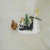 Wedding Reception Party Squirrel Hunter Hunting Dog Cake Topper view 1