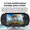 CZT Handheld Game Console 4.3 inch Double Joystick 8GB Build in 2200 Retro Game Video Game Console Arcade Multiple Emulator Mini Portable Game Player MP3/4 TV Out Gifts for Children/Men(Black) view 2