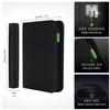 Vault X 4 Pocket Trading Card Zip Binder, 160 Cards, Premium Exo-Tec Album Material, 20 Side-Loading Pages, Folder for Collectible Games, Sports, TCG (Black) view 2