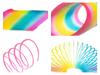 Vinciph 4.2 Inch Giant Sequin Color Rainbow Coil Spring Toy,Classic Magic Spring Decompression Toys,Stair Toys for Children view 3