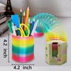 Vinciph 4.2 Inch Giant Sequin Color Rainbow Coil Spring Toy,Classic Magic Spring Decompression Toys,Stair Toys for Children view 4