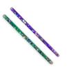 Glitter Wand, Magic Wonder Wand Tube - for Kids, Two 11" Halloween Costume Accessory Princess Fairy Wizard Pretend Play (Purple, Green) view 2