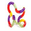 Selection of The Original TANGLE fidget toy.(Green/Yellow/Purple) view 1