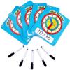ZazzyKid Time Learning Analog Clock for Kids - Pack of 5 (7 x 8 Inches) with 5 Erasable Markers: Teach Children to Tell The Time view 1