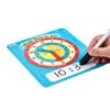ZazzyKid Time Learning Analog Clock for Kids - Pack of 5 (7 x 8 Inches) with 5 Erasable Markers: Teach Children to Tell The Time view 2