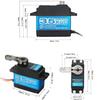 ZOSKAY 35kg high Torque Coreless Motor servo Metal Gear Digital and Stainless Steel Gear servo arduino servo for Robotic DIY,RC car (Control Angle 270) view 2