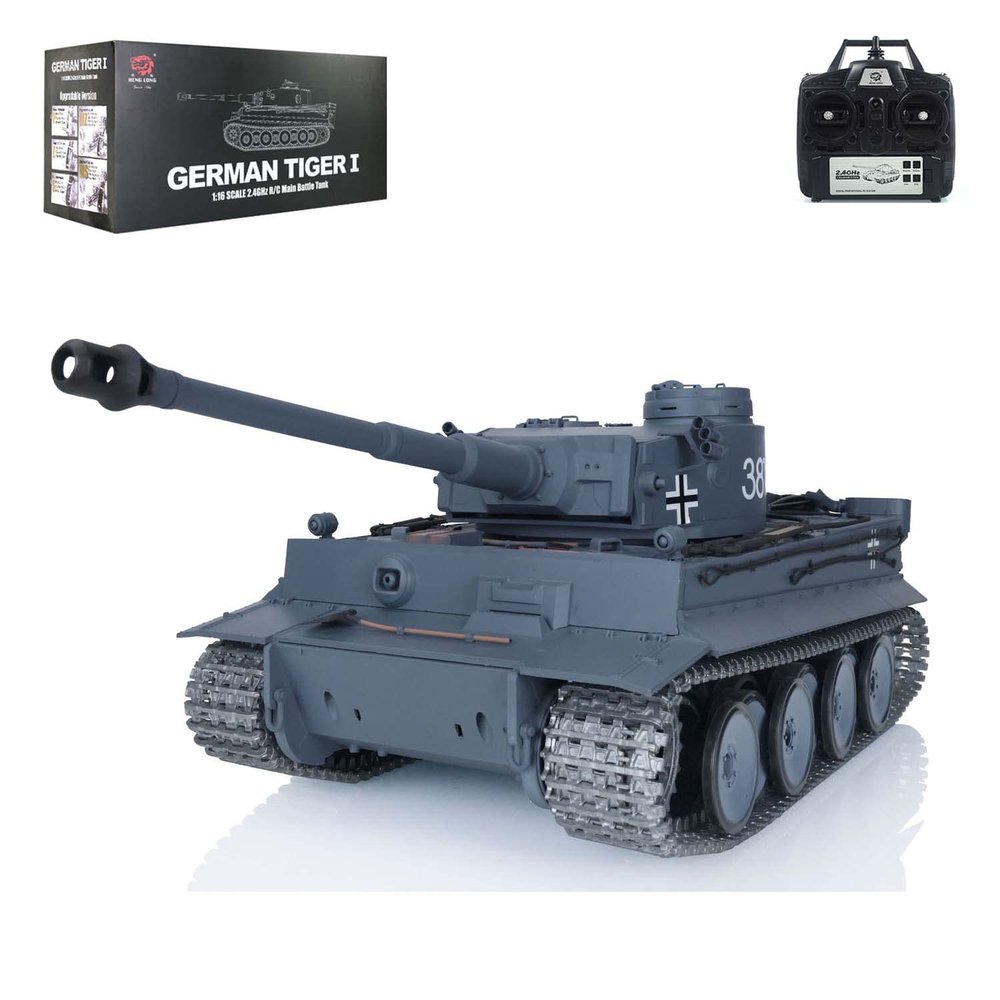 Heng Long Toucan RC Hobby US in Stock Upgraded 1/16 German Tiger I Rc Tank 3818 Upgraded Metal Tracks Driving Wheels