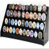 flag connections 4 Rows 40 Challenge Coin Casino Chip Display Case Rack Holder Stand for Table Shelf Desk Black view 1