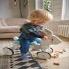 Tender Leaf Toys - Running Rabbit Ride On - Wooden Four Wheeled Push Balance Rabbit Themed Bike with Rubber Ring and Handle - Early Walk Development and Muscle Strength Enhancement for Children 18M+ view 3