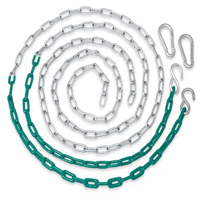 Backyard Belt Swings | Swing Seat Treehouse Accessories | Tree Swing Anti-Rust Chains Plastic Coated with Snap Hooks Heavy Duty - Playground Swing Set Accessories and Replacement| Many Colors